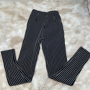 Pinstripe skinny pants